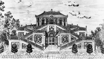 穏やかな海の宮殿の東側、元明園の庭園、北京、1783〜86（173898も参照）